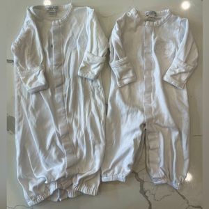 Kissy Kissy White Teddy Bears Conversion Pajamas/Playsuit.